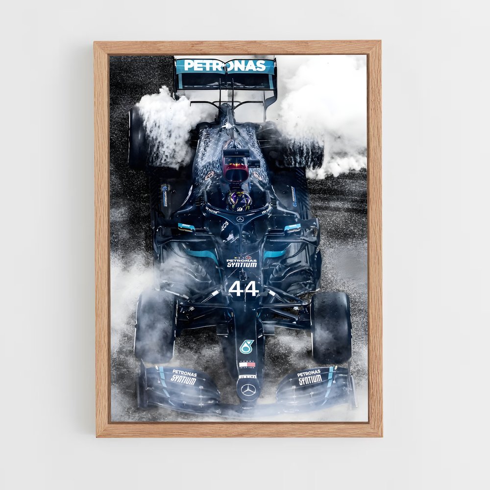 Poster Futuriste Mercedes – affiche Voitures de Formule 1 (vue 4)